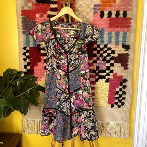 Free People Floral Patchwork Dress